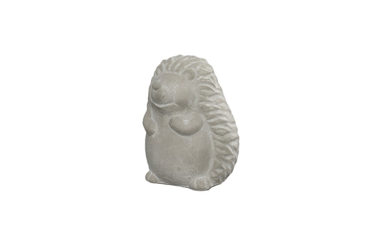 Cement Hedgehog Gray-7.25"H