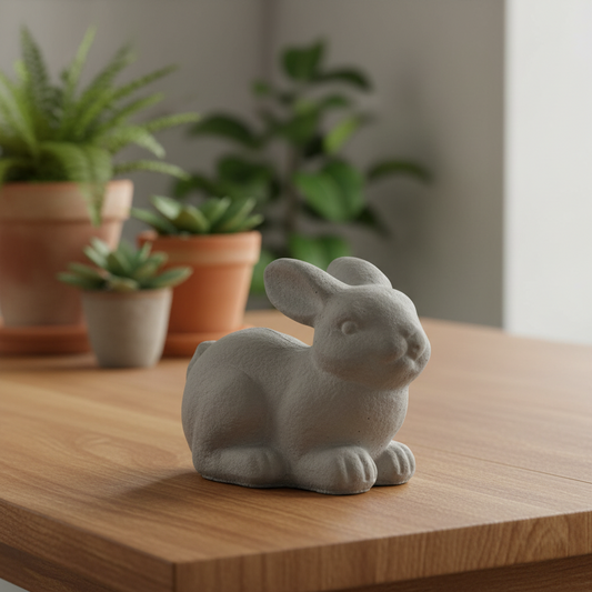 Corinne Cement Rabbit Figurine