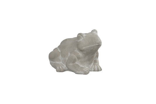 Cement Frog Gray-5.25"H