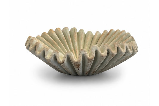 Terracota Ruffled Bowl Vintage Finish