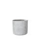 Gray textured plant pot on a white background