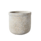 Zinnia Cement Basket Weave Round Pot