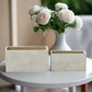 Axenne Light Gray Terracotta Rectangle Pot (Set of 2)