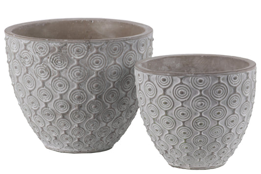Cement Pot Washed Finish Gray-5.25"H