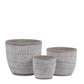 Nalore Embossed Lattice Ceramic Pot Set (Set of 3)