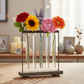 Jaelyn Metal Clustered Hanging Bud Vase Holder with Glass Tubes