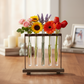 Jaelyn Metal Clustered Hanging Bud Vase Holder with Glass Tubes
