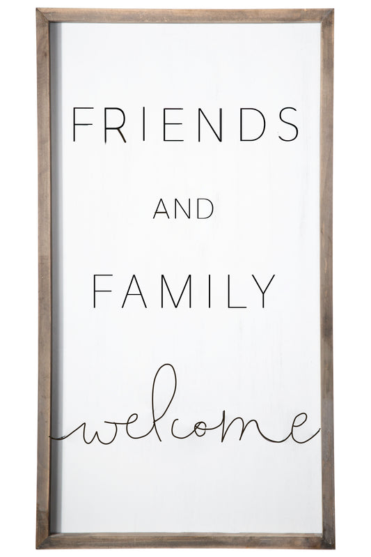 Wood Rectangle Wall Decor Painted Finish White-43.25"H -362