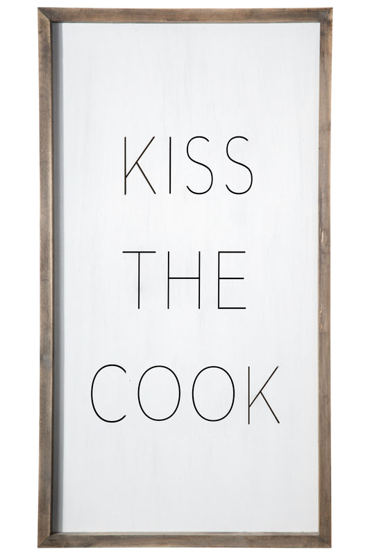 Wood Rectangle Wall Decor Painted Finish White-43.25"H -363