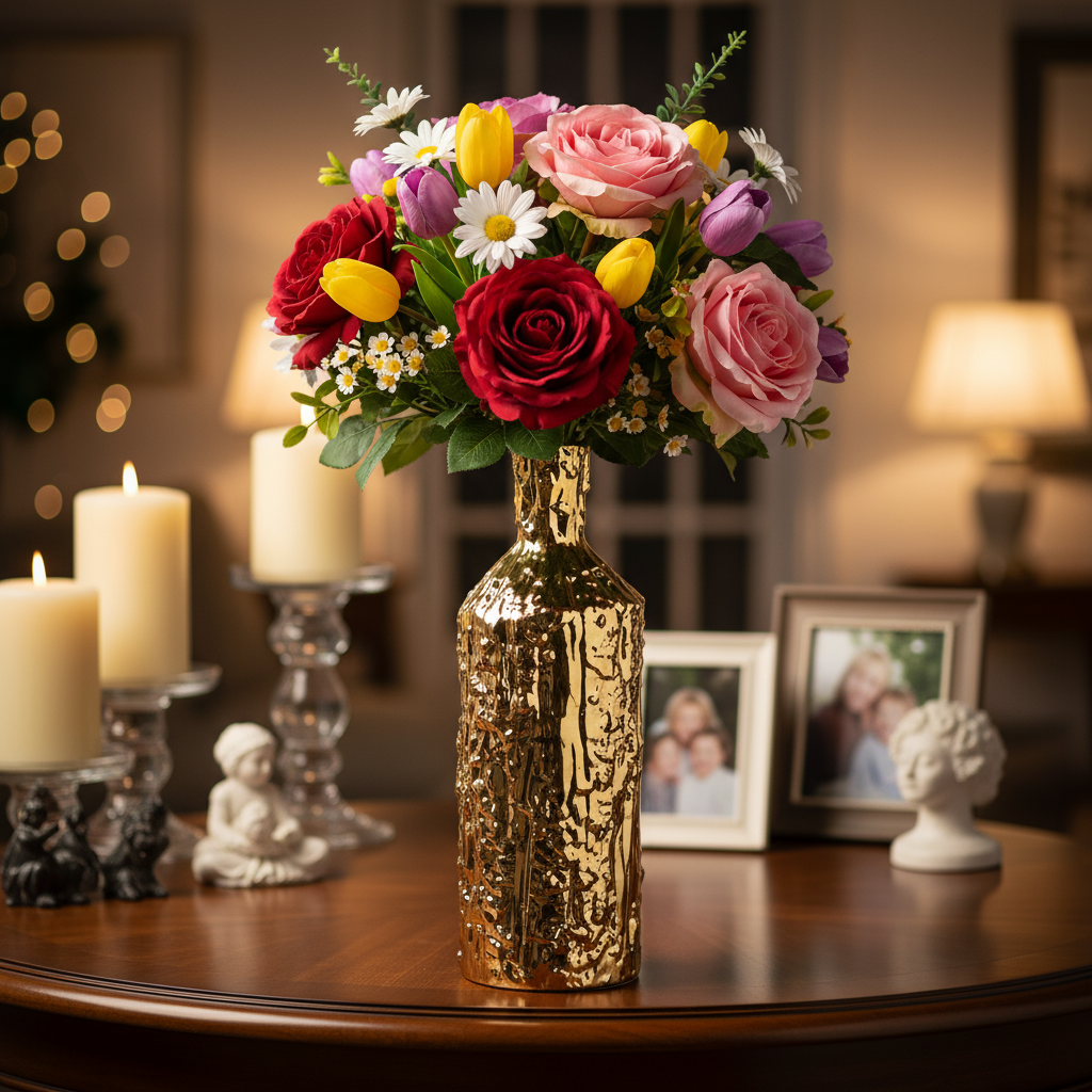 Kelly Ceramic Round Bottle Vase