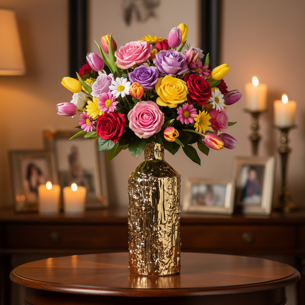 Kelly Ceramic Round Bottle Vase