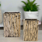 Giselle Golden Rectangular Abstract Vase (Set of 2)