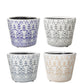 Callista Handcrafted Ceramic Round Planter Set (Set of Four)