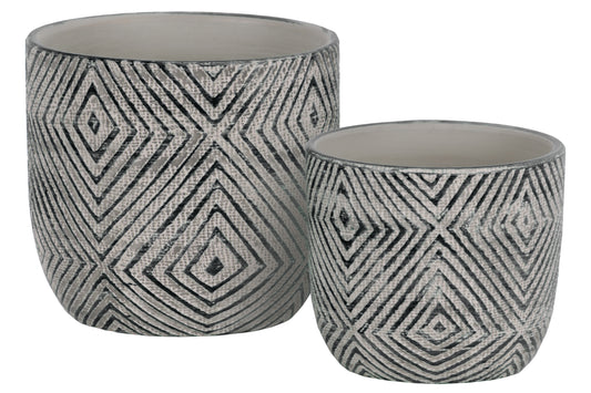 Terracotta Round Pot Planter Painted Finish