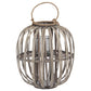 Bamboo Round Lantern Weathered Finish