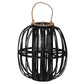 Bamboo Round Lantern Weathered Finish