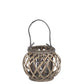 Bamboo Round Bellied Lantern Coated Finish