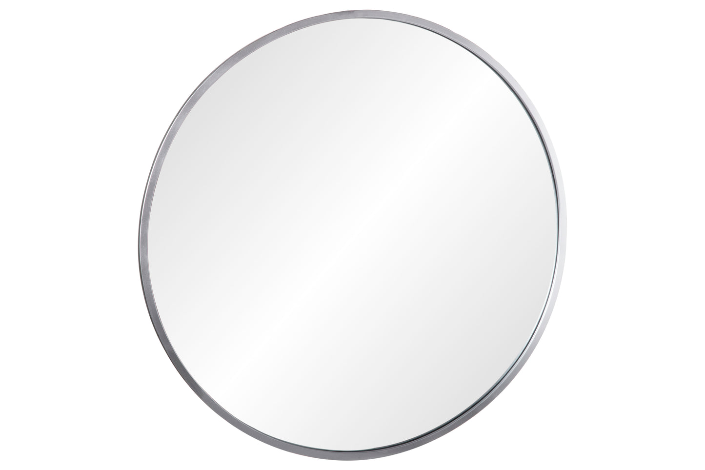 Metal Round Wall Mirror Metallic Finish