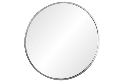 Metal Round Wall Mirror Metallic Finish