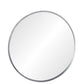 Metal Round Wall Mirror Metallic Finish