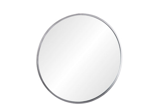 Metal Round Wall Mirror Metallic Finish
