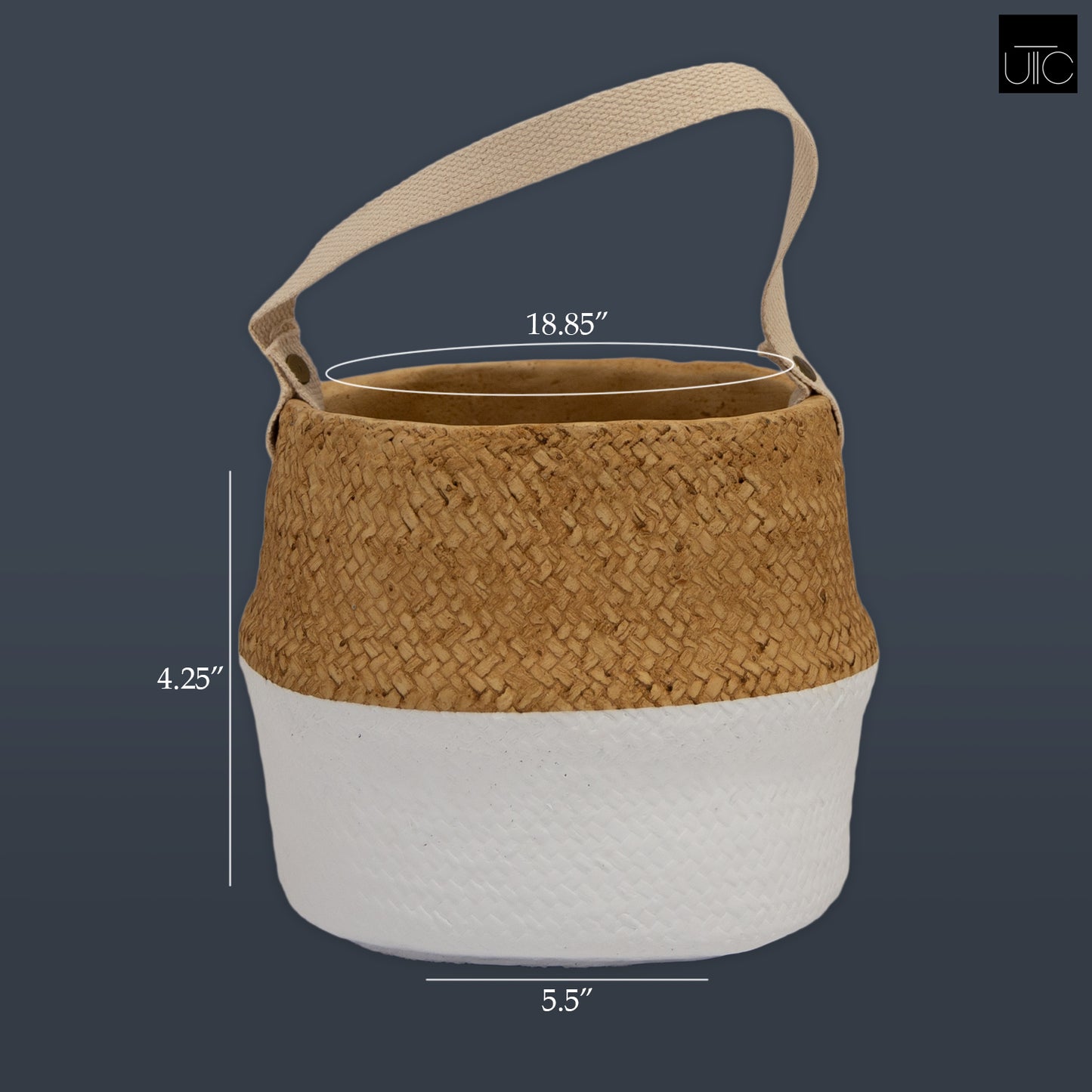 Terracotta Round Pot Painted Finish Brown