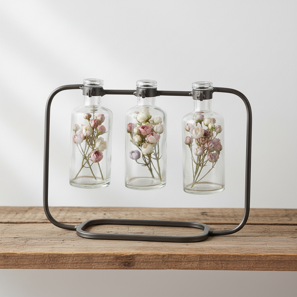 Edith Metal Clustered Hanging Bud Vase