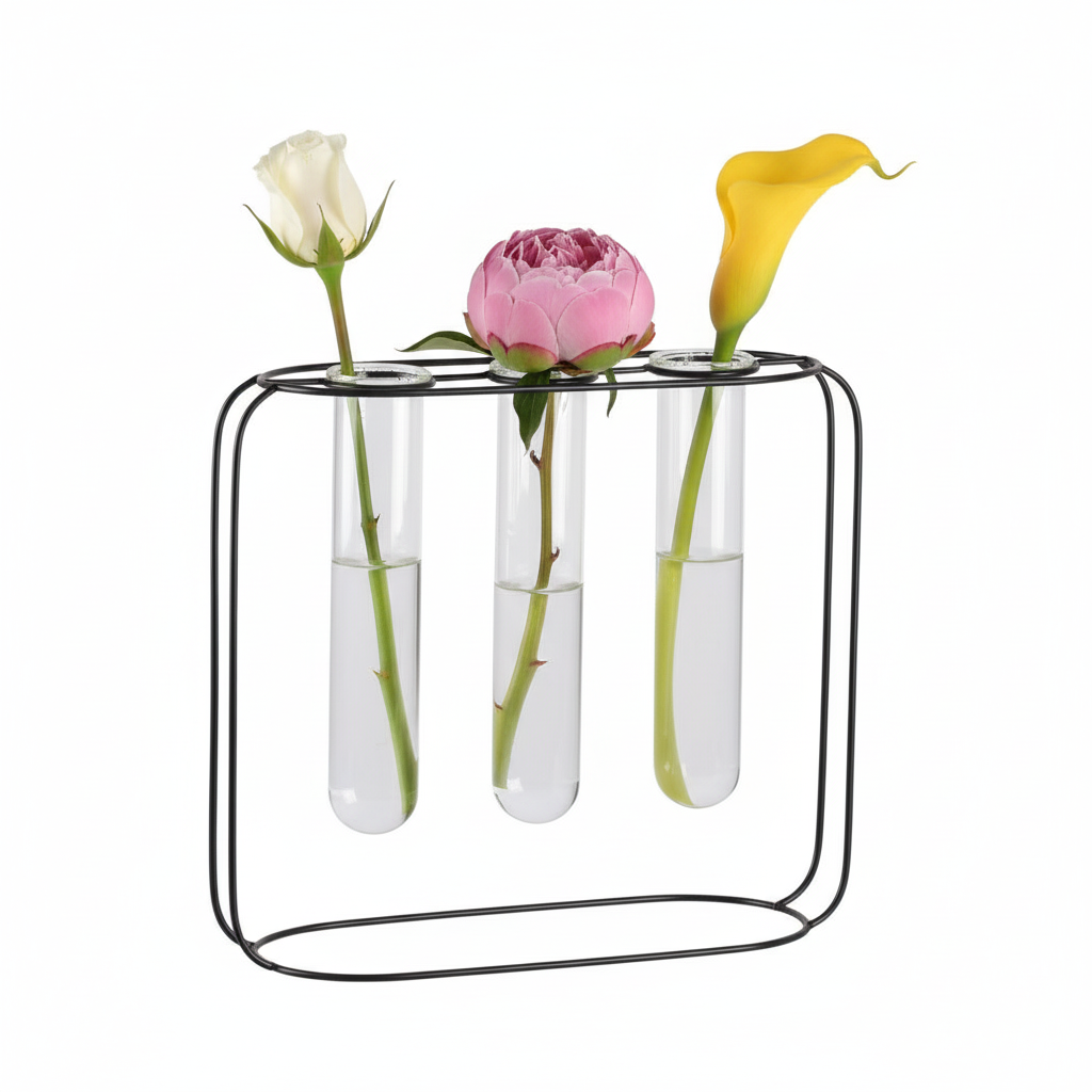 Trivana Metal Clustered Hanging Bud Vase Holder