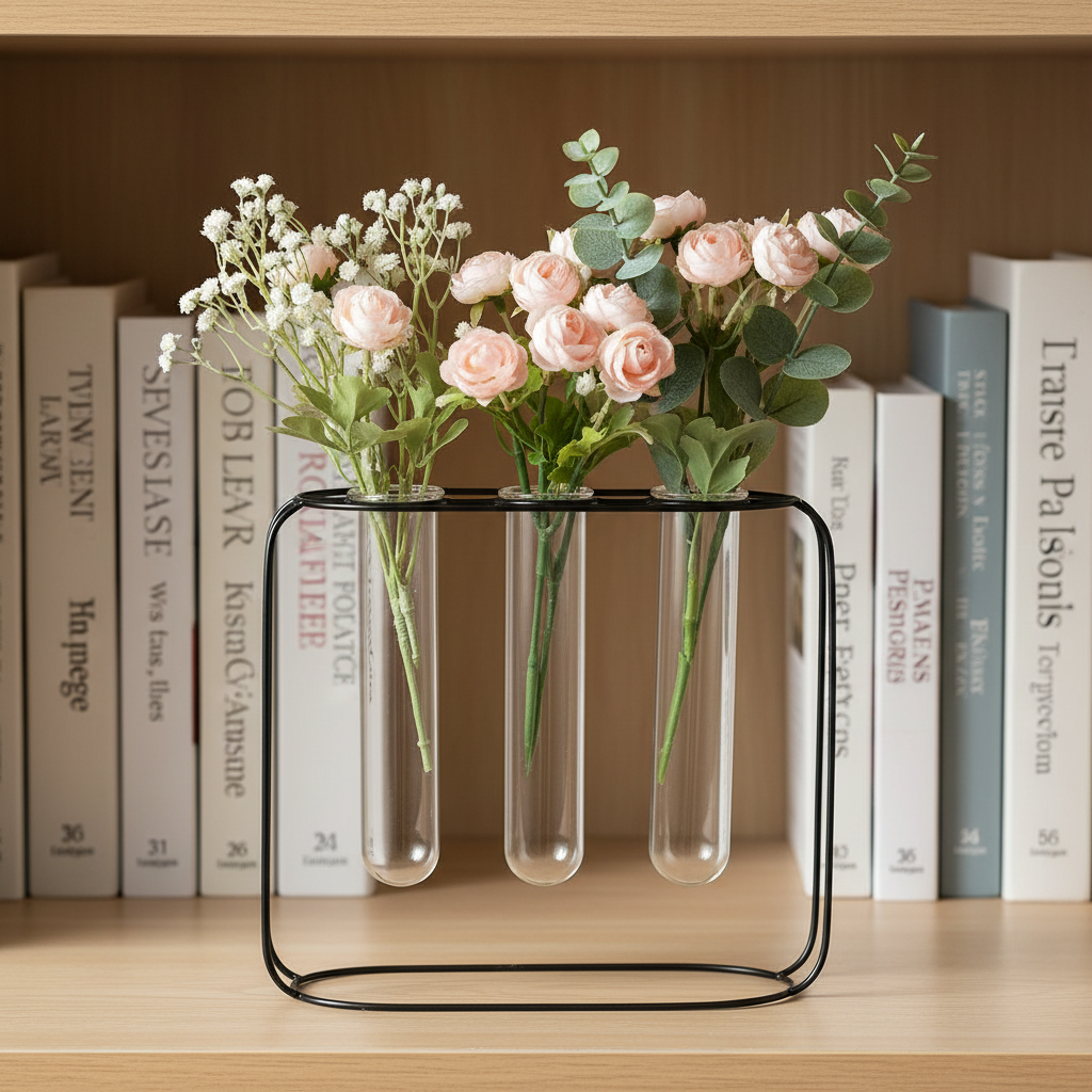 Trivana Metal Clustered Hanging Bud Vase Holder