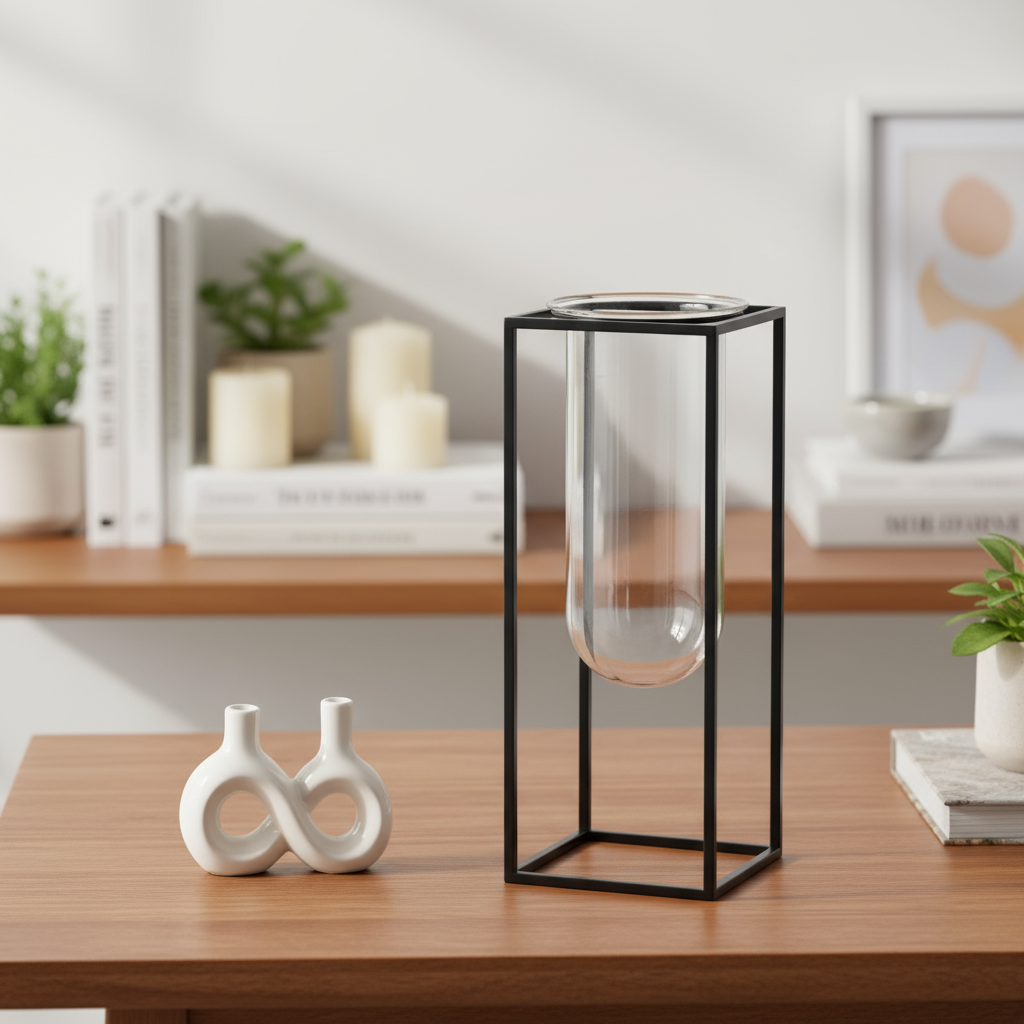 Wexler Coated Finish Square Metal Vase