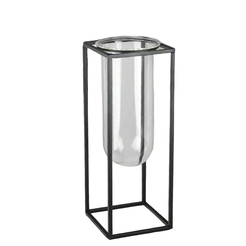 Wexler Coated Finish Square Metal Vase