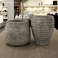 Larysa Ribbed Cement Planter