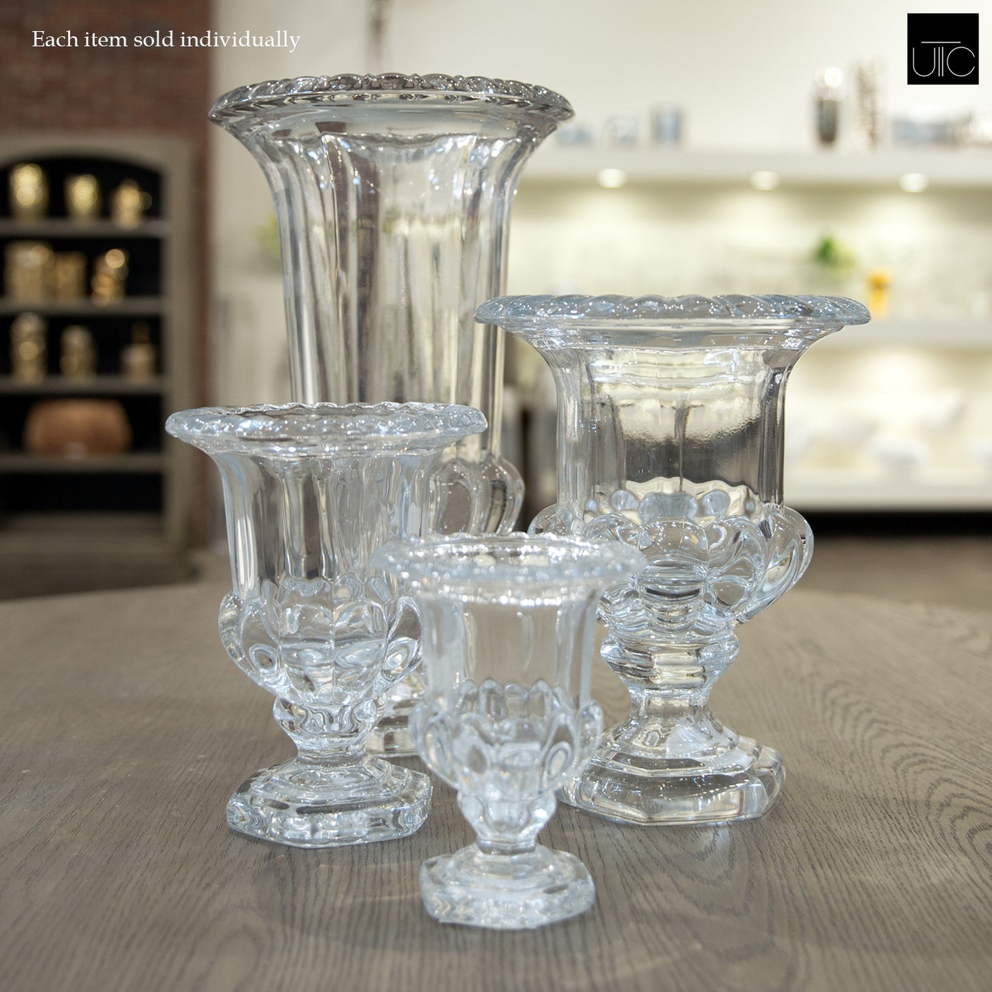 Femi Machine-Made Glass Urn Vase