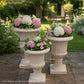 Fiberglass Pot with Antique-Style Urn Silhouette Beige
