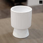 Oksana Ribbed Stoneware Vase with Tapered Pedestal Base