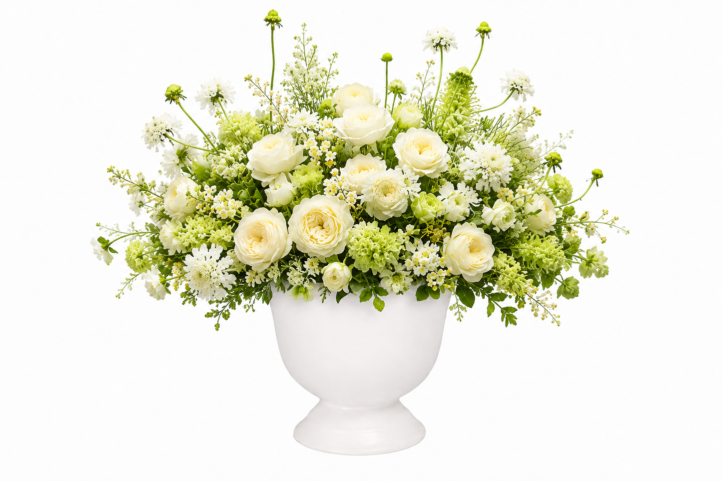 Zavine Matte White Pedestal Planter