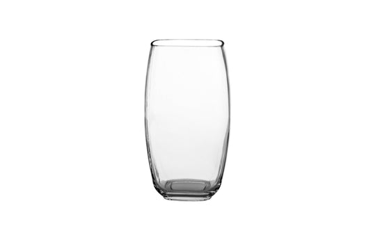 Glass Vase Block Tapered Shape-Urban Trends Collection-Clear-Large-Urban Trends Collection