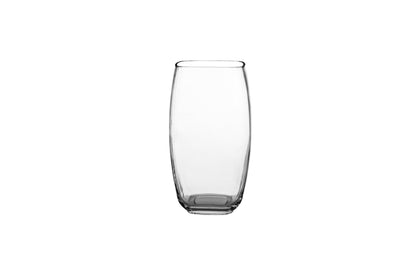 Glass Vase Block Tapered Shape-Urban Trends Collection-Clear-Small-Urban Trends Collection