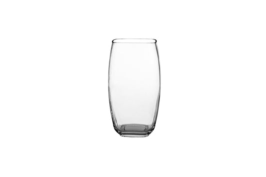 Glass Vase Block Tapered Shape-Urban Trends Collection-Clear-Small-Urban Trends Collection