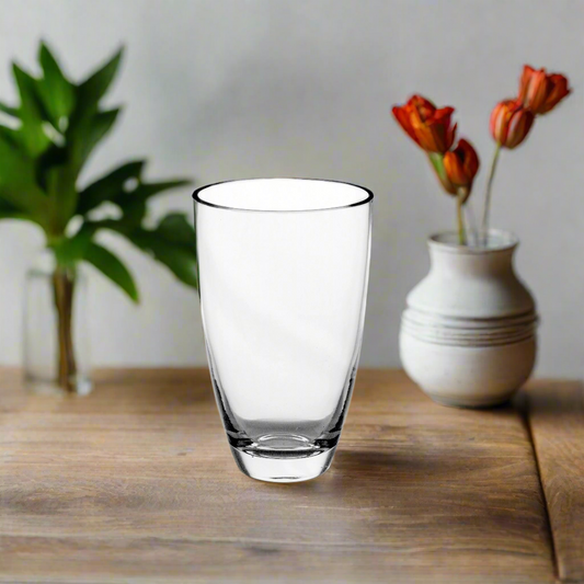 Prisma Clear Glass Cone Cup Vase