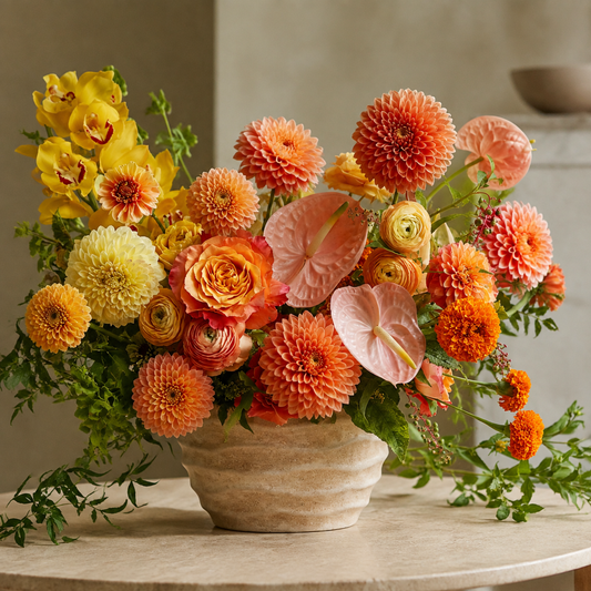 Renley Cream Cement Flower Pot