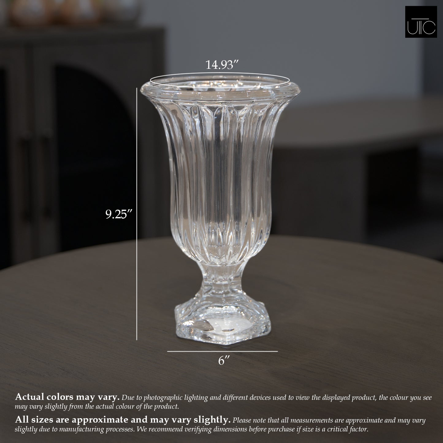 Femi Machine-Made Glass Urn Vase