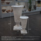 Misu Classic Fiberglass Urn Planter with Pedestal
