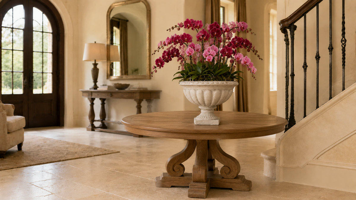 Zale Classic Fluted Garden Urn Planter with Pedestal