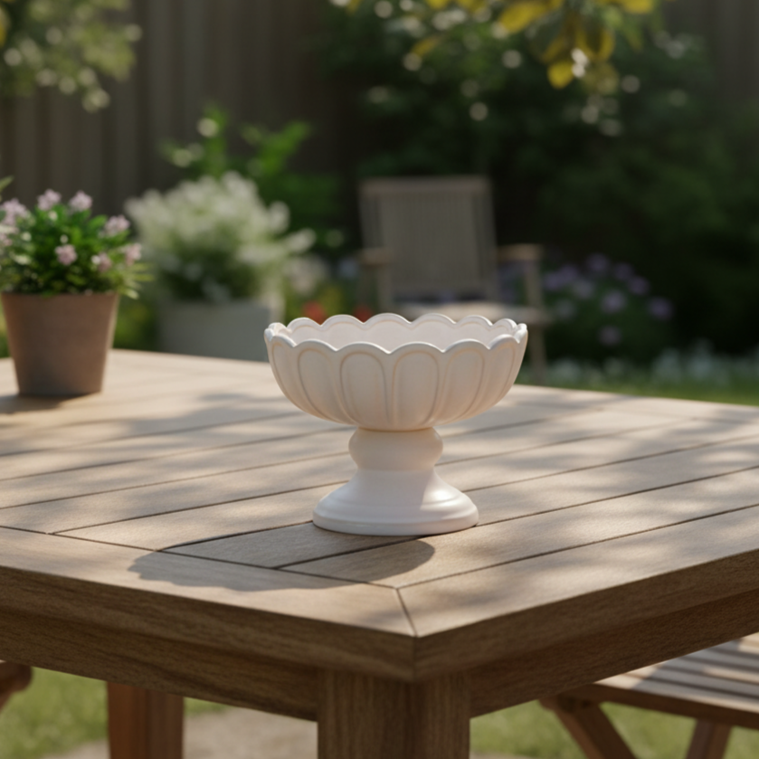 Hannah Stoneware Off-White Pot