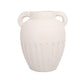 Cement Handle Vase White