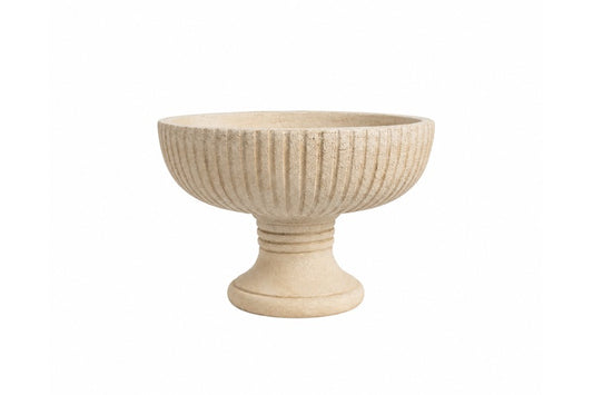 Cement Bowl White 6.25"H