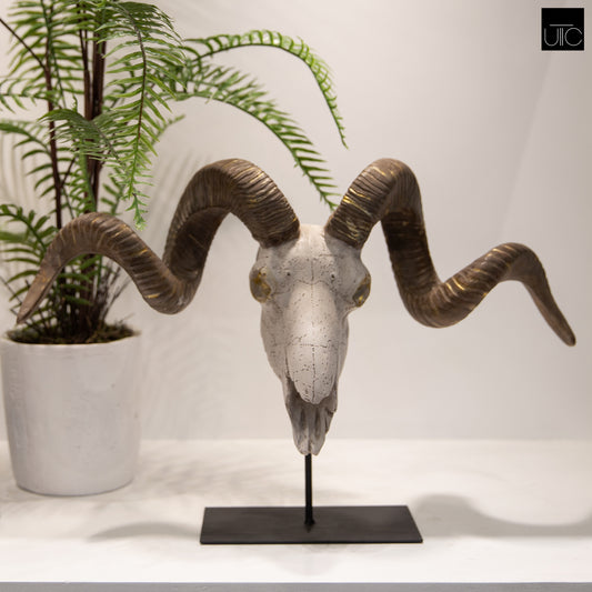 Alvryn Polyresin Goat Head Decor