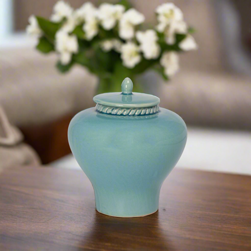 Diona Ceramic Chinoiserie Ginger Temple Jar