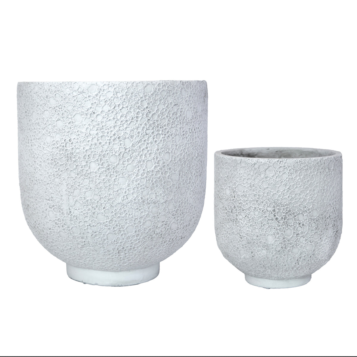 Irina Cylinder Planters with Pedestal Base (Set of 2)